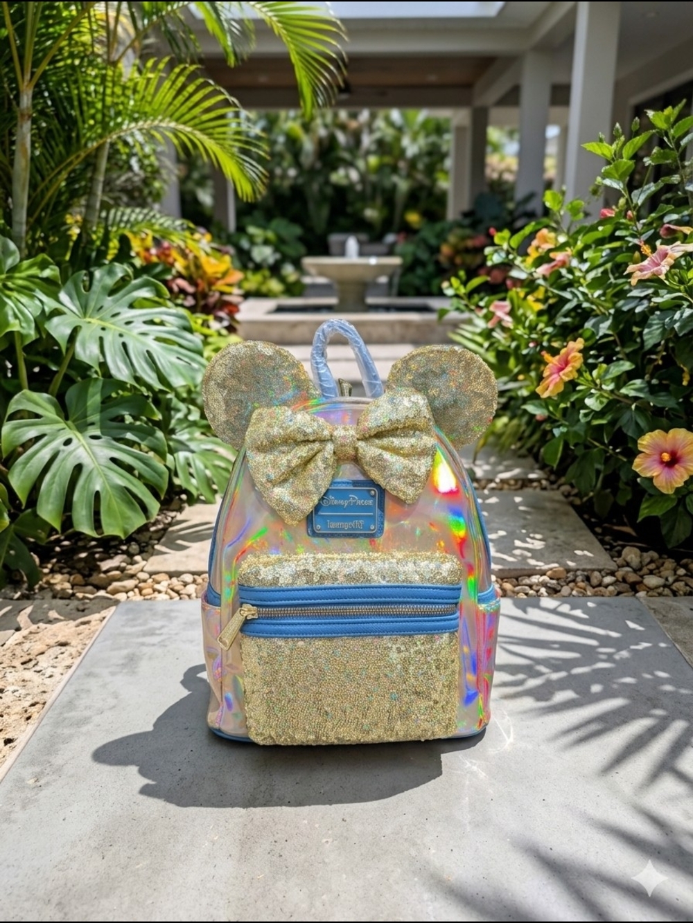 Disney Parks x Loungefly Minnie Mouse Iridescent Sequin Mini Backpack (NWT)
